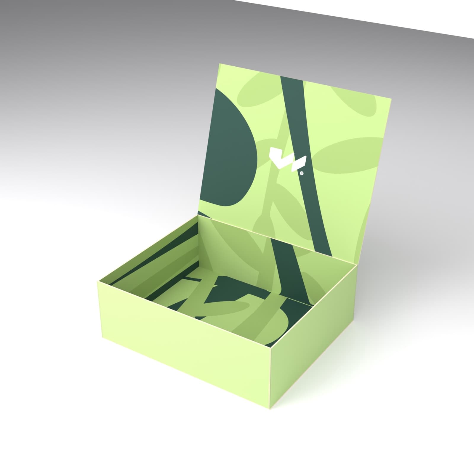 Mosticare Cubo Due packaging, open box revealing the printed interior