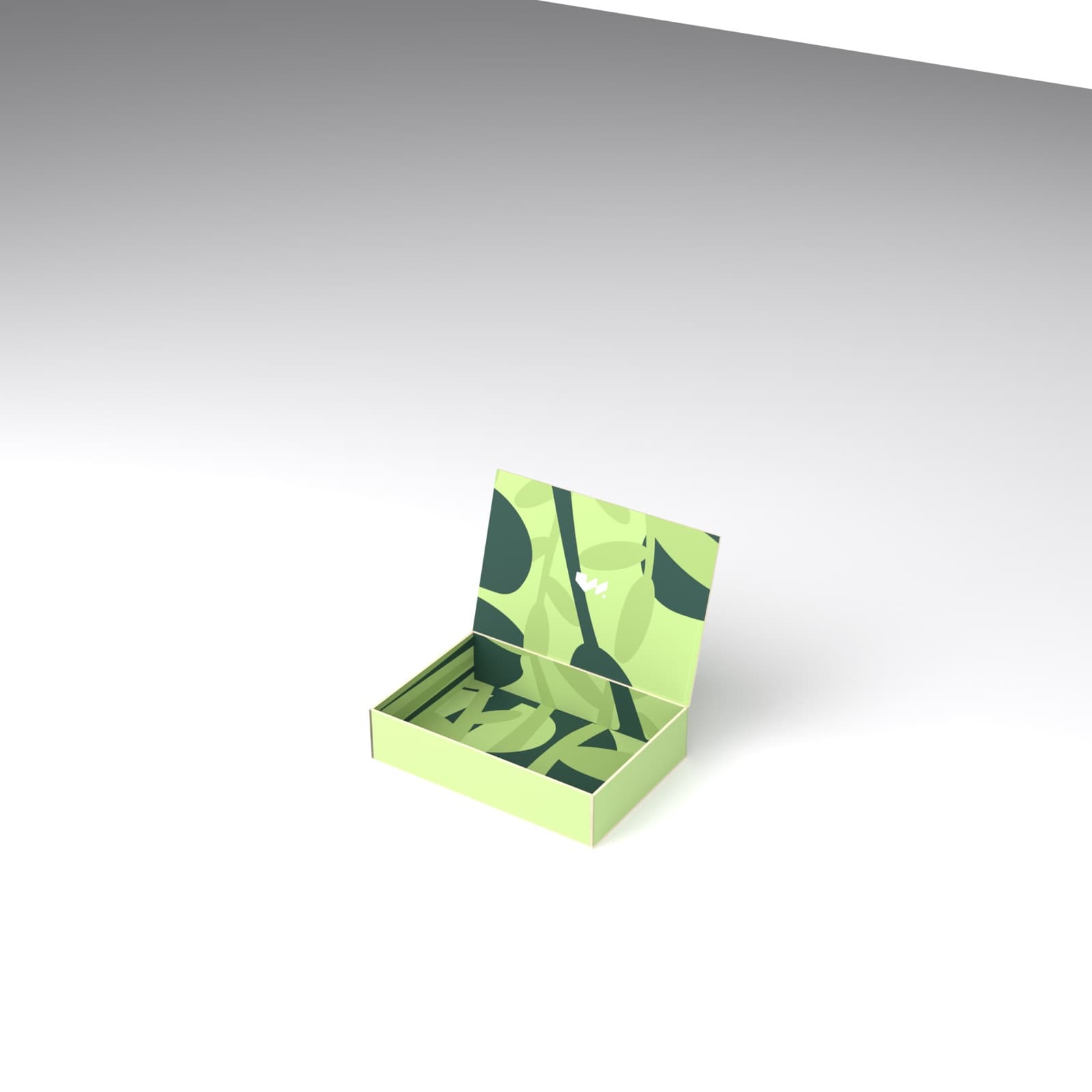 Mosticare Materasso Uno packaging, open box revealing the printed interior